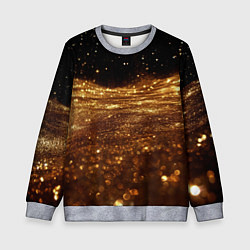 Детский свитшот Золотистые крупицы на черном