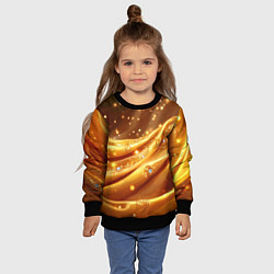 Свитшот детский Золотая ткань с блестками, цвет: 3D-черный — фото 2