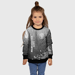 Свитшот детский Manchester City - grey gradient вертикально, цвет: 3D-черный — фото 2