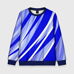Детский свитшот Абстрактный синий полосатый
