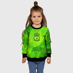 Свитшот детский Liverpool green poly, цвет: 3D-черный — фото 2