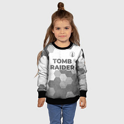 Свитшот детский Tomb Raider - white gradient посередине, цвет: 3D-черный — фото 2