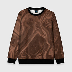 Детский свитшот Коричневый абстракция в точку
