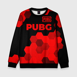 Свитшот детский PUBG - red gradient посередине, цвет: 3D-черный