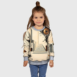 Свитшот детский Архитектурный сюр, цвет: 3D-меланж — фото 2
