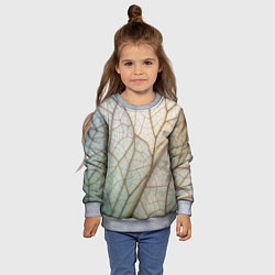 Свитшот детский Прожилки листика, цвет: 3D-меланж — фото 2