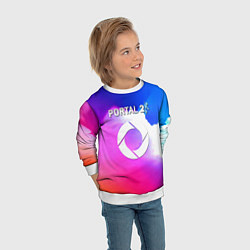 Свитшот детский Portal закат, цвет: 3D-белый — фото 2