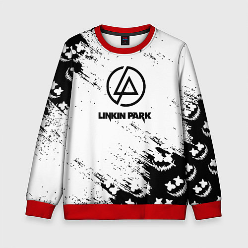 Детский свитшот Marshmello x Linkin park / 3D-Красный – фото 1