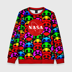 Свитшот детский NASA smile, цвет: 3D-красный