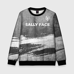Свитшот детский Sally Face - grey gradient посередине, цвет: 3D-черный