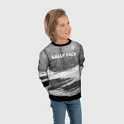 Свитшот детский Sally Face - grey gradient посередине, цвет: 3D-черный — фото 2