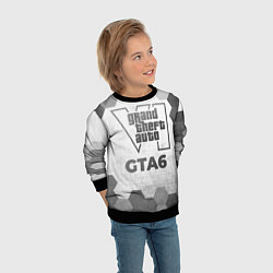 Свитшот детский GTA6 - white gradient, цвет: 3D-черный — фото 2