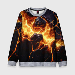 Свитшот детский Золотая лава текстура, цвет: 3D-меланж