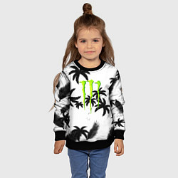 Свитшот детский Monster energy пальмы, цвет: 3D-черный — фото 2