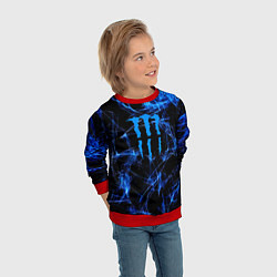 Свитшот детский Monster energy искры дымы, цвет: 3D-красный — фото 2