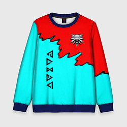 Детский свитшот Ведьмак краски логотип