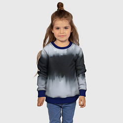 Свитшот детский Разводы черной краски, цвет: 3D-синий — фото 2