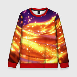 Детский свитшот Золотая волнистая текстура