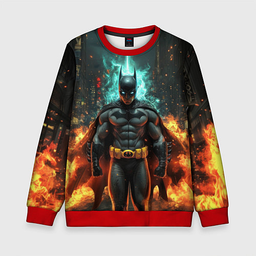 Детский свитшот Бэтмен эпик / 3D-Красный – фото 1