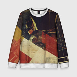 Свитшот детский Бэтмен ретро стиль, цвет: 3D-белый