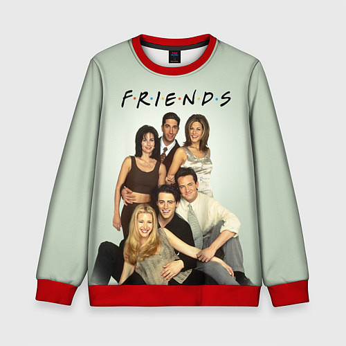 Детский свитшот Американский сериал - Друзья / 3D-Красный – фото 1