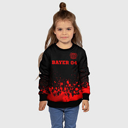 Свитшот детский Bayer 04 - red gradient посередине, цвет: 3D-черный — фото 2