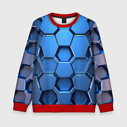 Свитшот детский Синий бронежилет, цвет: 3D-красный