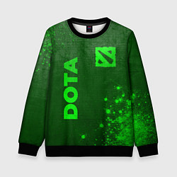 Свитшот детский Dota - green gradient вертикально, цвет: 3D-черный