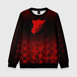 Свитшот детский Hoffenheim red poly, цвет: 3D-черный