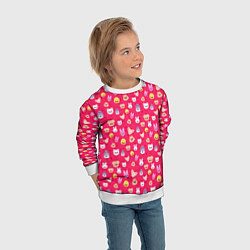 Свитшот детский Skzoo pattern pink, цвет: 3D-белый — фото 2