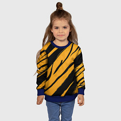 Свитшот детский Тигровый раскрас, цвет: 3D-синий — фото 2