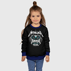 Свитшот детский Metallica group - thrash metal style, цвет: 3D-синий — фото 2