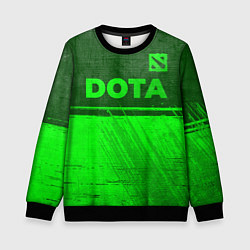 Свитшот детский Dota - green gradient посередине, цвет: 3D-черный