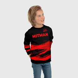 Свитшот детский Hitman - red gradient посередине, цвет: 3D-черный — фото 2