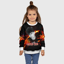 Свитшот детский Сектор газа фон огня, цвет: 3D-белый — фото 2