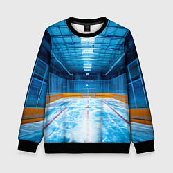 Свитшот детский Хоккейная коробка, цвет: 3D-черный