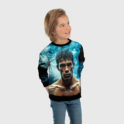 Свитшот детский Артуро Гатти в дыму, цвет: 3D-черный — фото 2