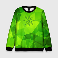 Свитшот детский Dark Souls green poly, цвет: 3D-черный