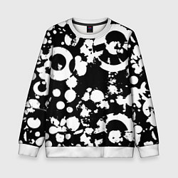 Свитшот детский Модная чб абстракция - нейроарт, цвет: 3D-белый