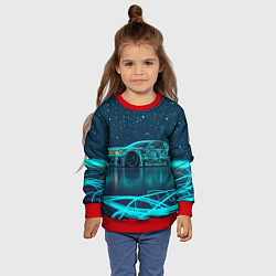 Свитшот детский BMW неоновый фон, цвет: 3D-красный — фото 2