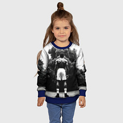 Свитшот детский Мухаммед Али в черном дыму, цвет: 3D-синий — фото 2