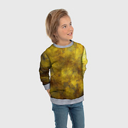 Свитшот детский Золотая ржавая текстура, цвет: 3D-меланж — фото 2