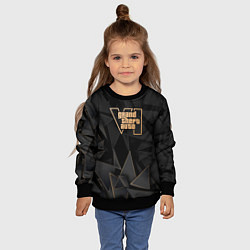 Свитшот детский GTA6 golden poly, цвет: 3D-черный — фото 2
