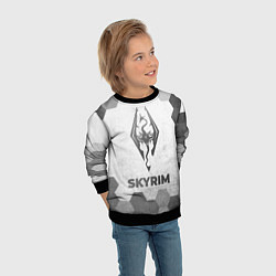 Свитшот детский Skyrim - white gradient, цвет: 3D-черный — фото 2