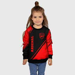 Свитшот детский Arsenal - red gradient вертикально, цвет: 3D-черный — фото 2