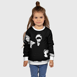 Свитшот детский Сатору годжо битва, цвет: 3D-белый — фото 2