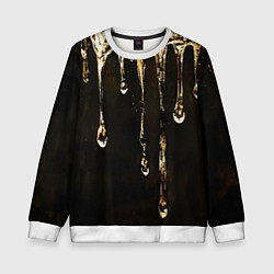 Детский свитшот Мед на коричневой текстуре