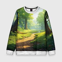 Свитшот детский Fabulous forest, цвет: 3D-белый