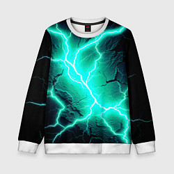 Свитшот детский Color light blue black, цвет: 3D-белый