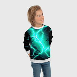 Свитшот детский Color light blue black, цвет: 3D-белый — фото 2